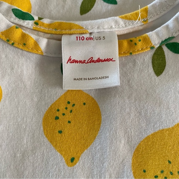 Hanna Andersson Lemons Dress Girls - Picture 6 of 6